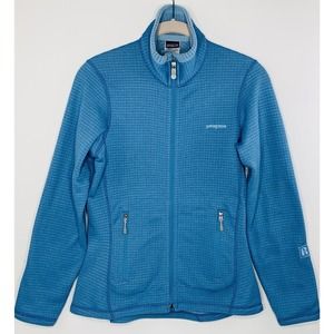 Patagonia R1 Regulator Jacket Women XS Light Blue Full Zip Polartec Waffle EUC